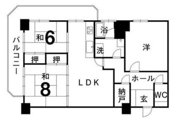 オータニマンションの物件間取画像